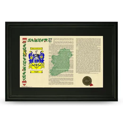 Supple Deluxe Armorial Landscape Framed- Black