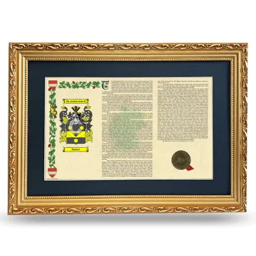 Suters Deluxe Armorial Landscape Framed - Gold