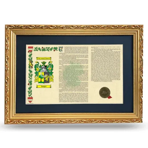 Swager Deluxe Armorial Landscape Framed - Gold