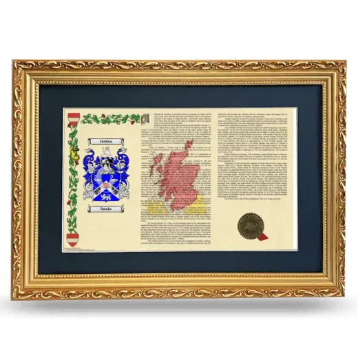 Swain Deluxe Armorial Landscape Framed - Gold
