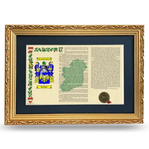 Swethan Deluxe Armorial Landscape Framed - Gold