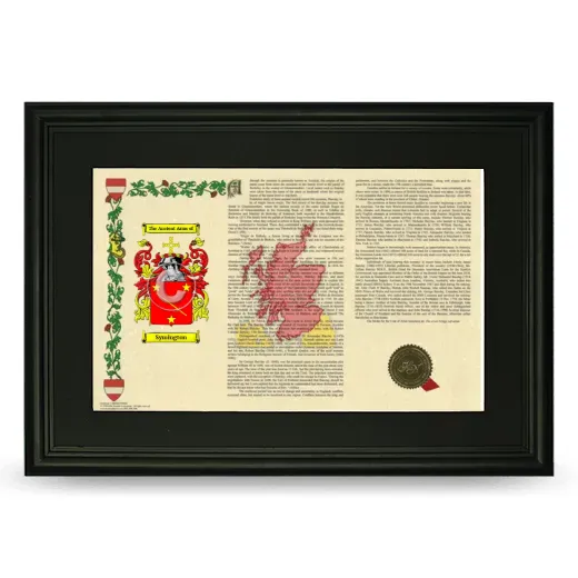 Symington Deluxe Armorial Landscape Framed- Black