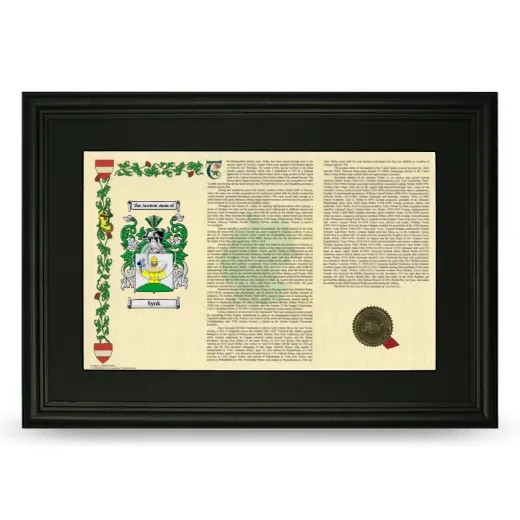 Synk Deluxe Armorial Landscape Framed- Black