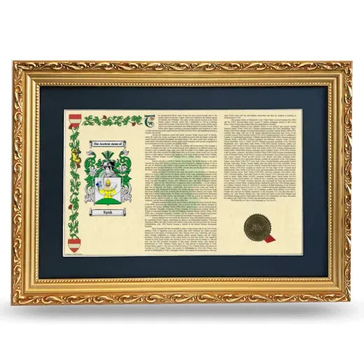 Synk Deluxe Armorial Landscape Framed - Gold