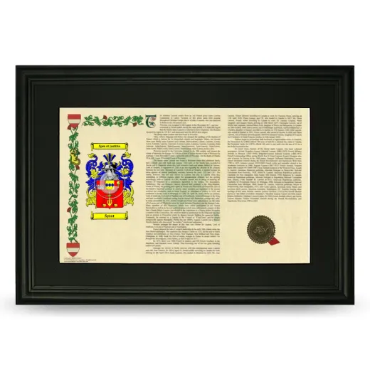 Syrat Deluxe Armorial Landscape Framed- Black