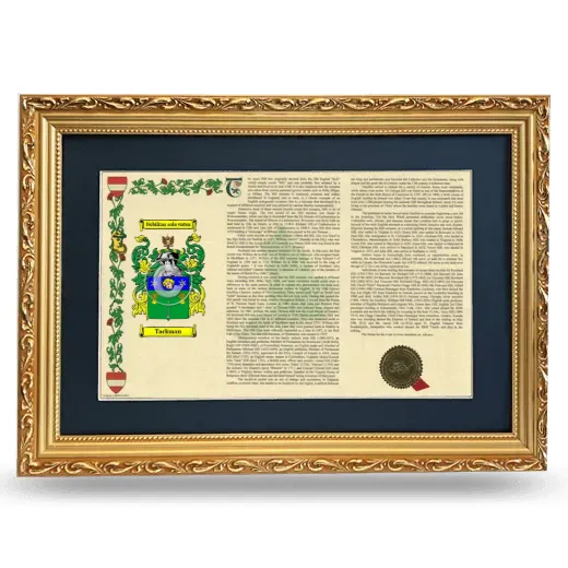 Tackman Deluxe Armorial Landscape Framed - Gold