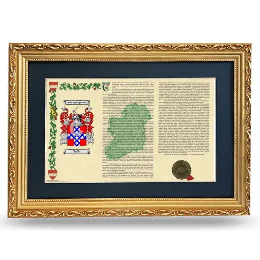 Taffe Deluxe Armorial Landscape Framed - Gold