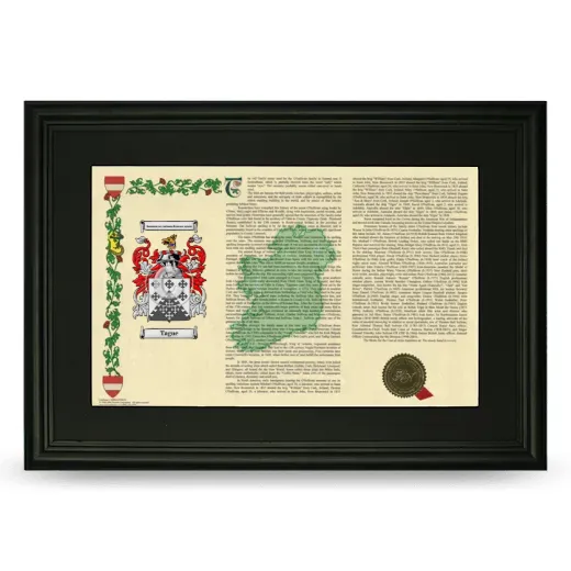Tague Deluxe Armorial Landscape Framed- Black