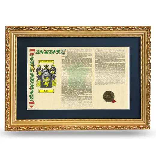 Taille Deluxe Armorial Landscape Framed - Gold