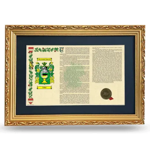 Talor Deluxe Armorial Landscape Framed - Gold