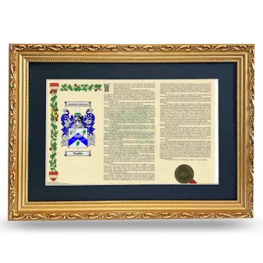 Tamlin Deluxe Armorial Landscape Framed - Gold