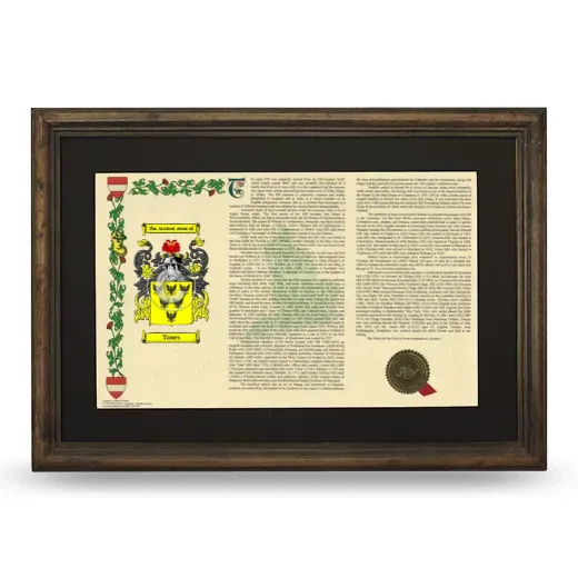 Tanes Deluxe Armorial Landscape Framed - Brown