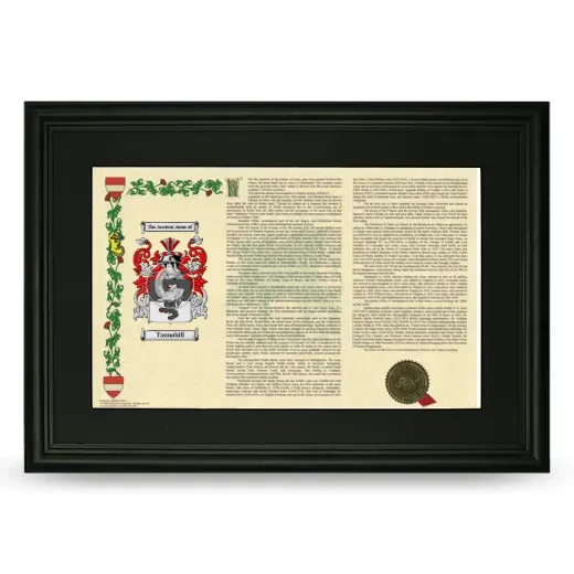 Tannahill Deluxe Armorial Landscape Framed- Black