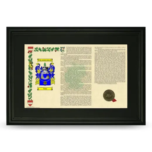 Tans Deluxe Armorial Landscape Framed- Black