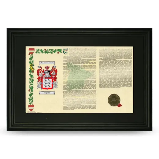 Tapias Deluxe Armorial Landscape Framed- Black