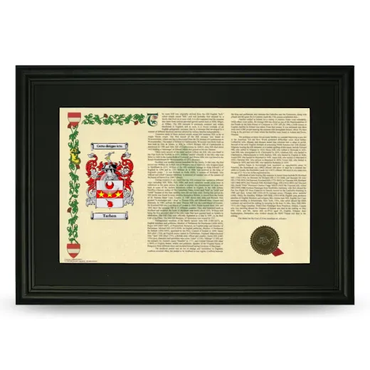 Tarban Deluxe Armorial Landscape Framed- Black