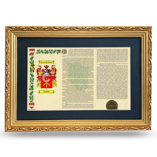 Tarnow Deluxe Armorial Landscape Framed - Gold