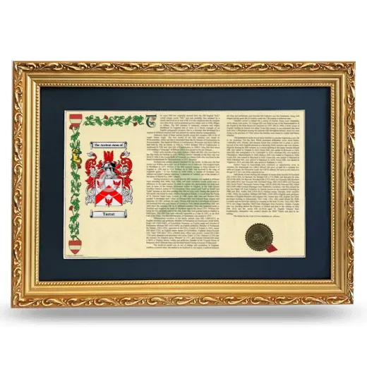 Tarrat Deluxe Armorial Landscape Framed - Gold