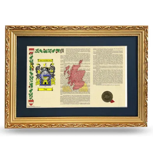 Tary Deluxe Armorial Landscape Framed - Gold
