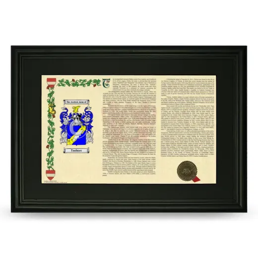 Taubner Deluxe Armorial Landscape Framed- Black