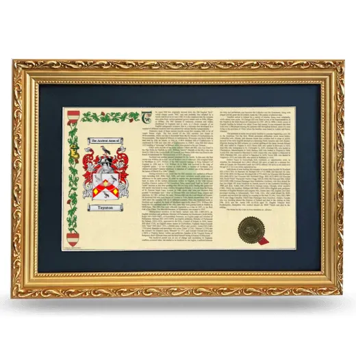 Taynton Deluxe Armorial Landscape Framed - Gold