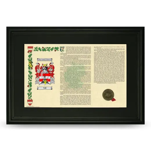 Tell Deluxe Armorial Landscape Framed- Black