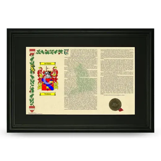 Tenison Deluxe Armorial Landscape Framed- Black