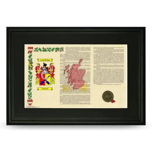 Terrence Deluxe Armorial Landscape Framed- Black