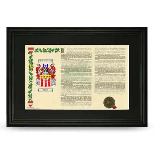 Tewes Deluxe Armorial Landscape Framed- Black