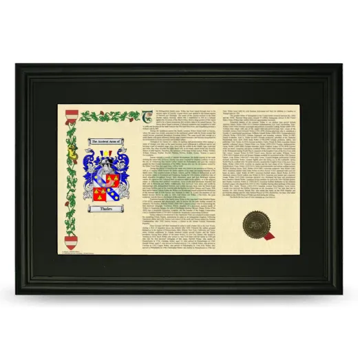 Thales Deluxe Armorial Landscape Framed- Black