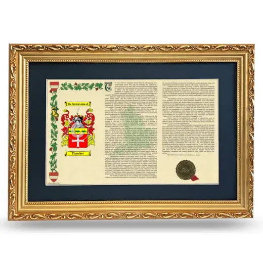Thatcher Deluxe Armorial Landscape Framed - Gold