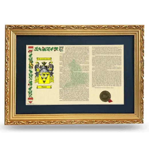 Thayne Deluxe Armorial Landscape Framed - Gold