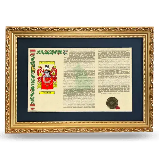 Theobold Deluxe Armorial Landscape Framed - Gold