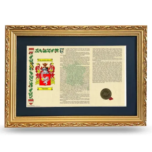 Therrien Deluxe Armorial Landscape Framed - Gold