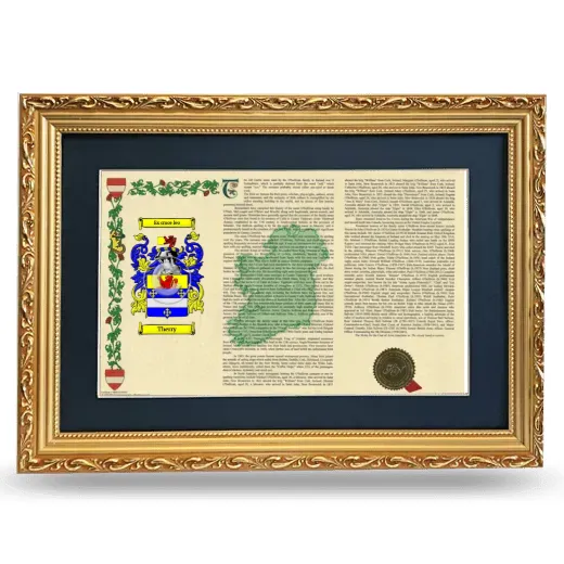 Therry Deluxe Armorial Landscape Framed - Gold