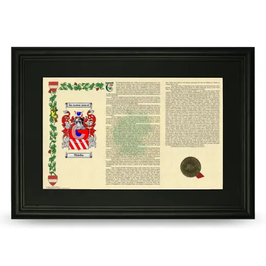Thielin Deluxe Armorial Landscape Framed- Black
