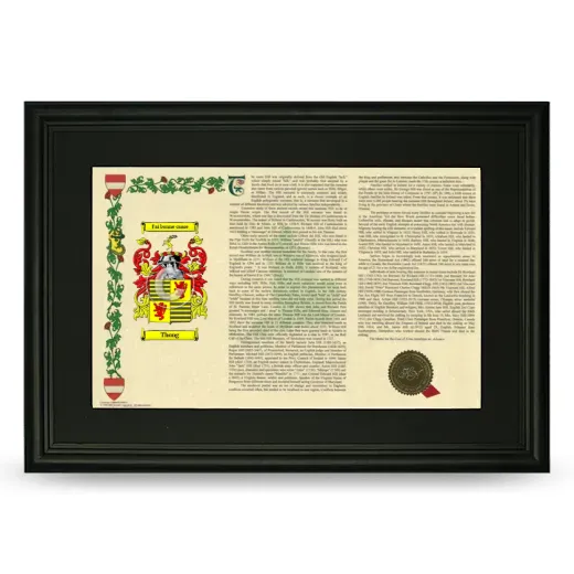 Thong Deluxe Armorial Landscape Framed- Black