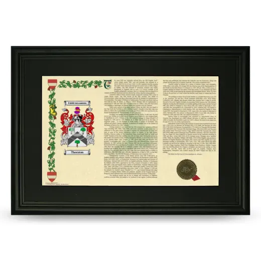 Thornton Deluxe Armorial Landscape Framed- Black