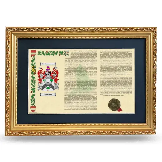 Thornton Deluxe Armorial Landscape Framed - Gold