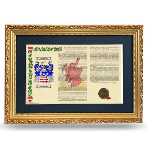 Thrippleton Deluxe Armorial Landscape Framed - Gold