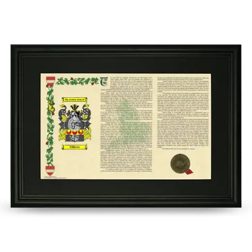 Tillieres Deluxe Armorial Landscape Framed- Black