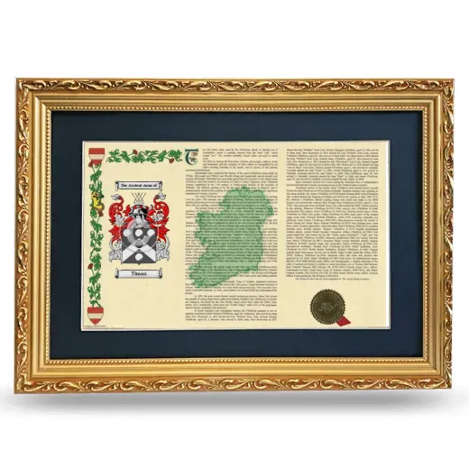 Timan Deluxe Armorial Landscape Framed - Gold