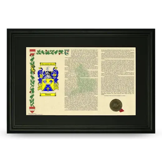 Timmy Deluxe Armorial Landscape Framed- Black