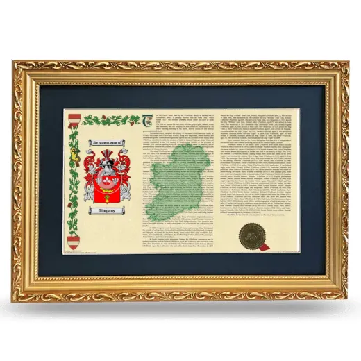 Timpany Deluxe Armorial Landscape Framed - Gold