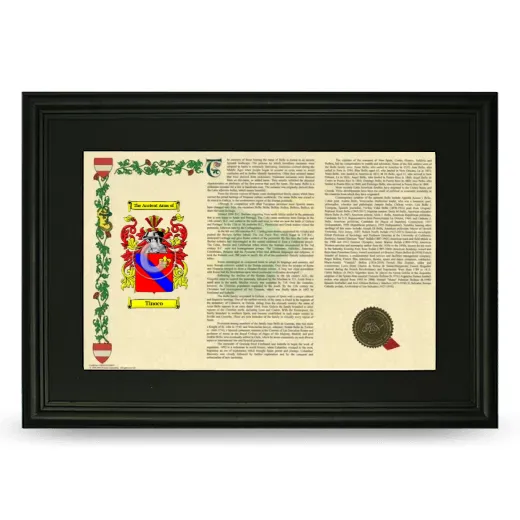 Tinoco Deluxe Armorial Landscape Framed- Black