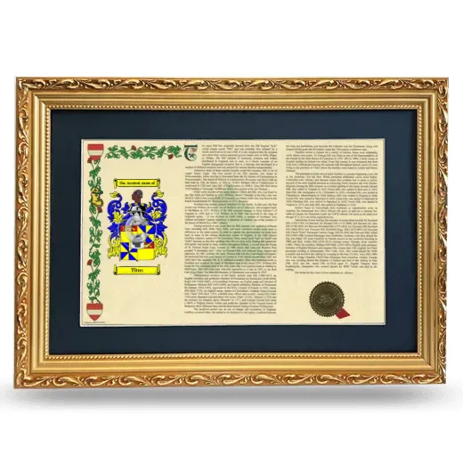 Titus Deluxe Armorial Landscape Framed - Gold