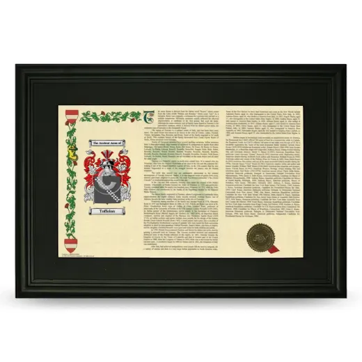 Toffolon Deluxe Armorial Landscape Framed- Black