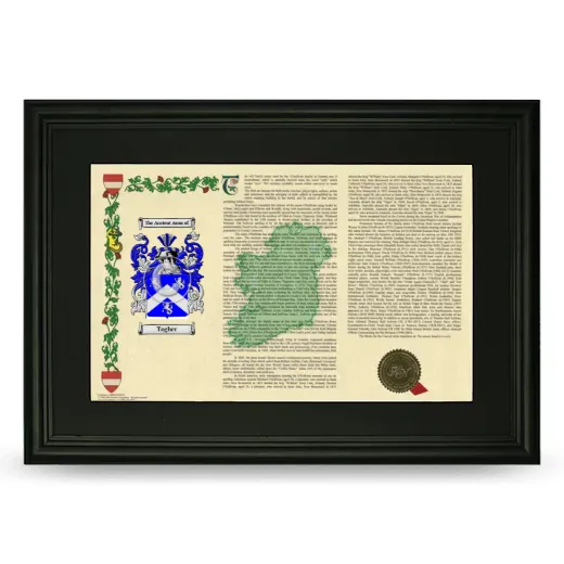 Togher Deluxe Armorial Landscape Framed- Black