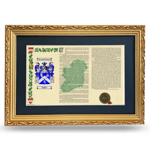 Togher Deluxe Armorial Landscape Framed - Gold