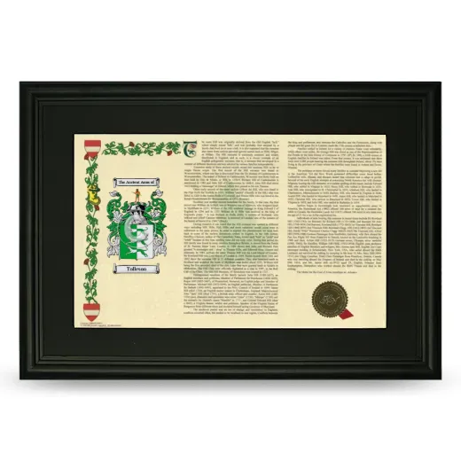 Tolleson Deluxe Armorial Landscape Framed- Black
